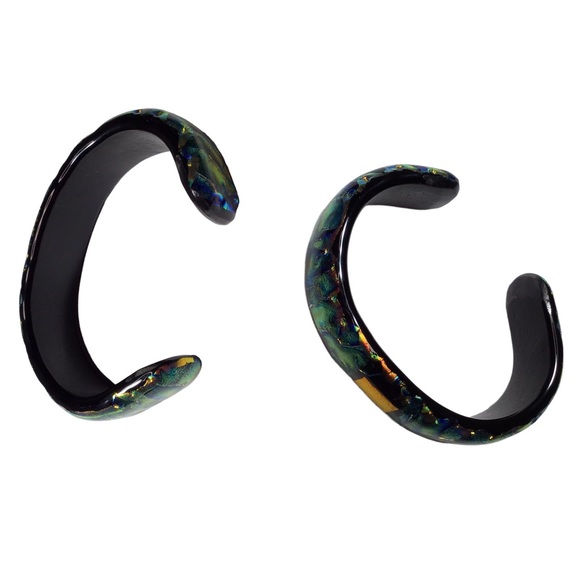 Kirkland Artist Co-Op - Vintage Dichroic Glass Cuff Bracelet - OS - Picture 7 of 15